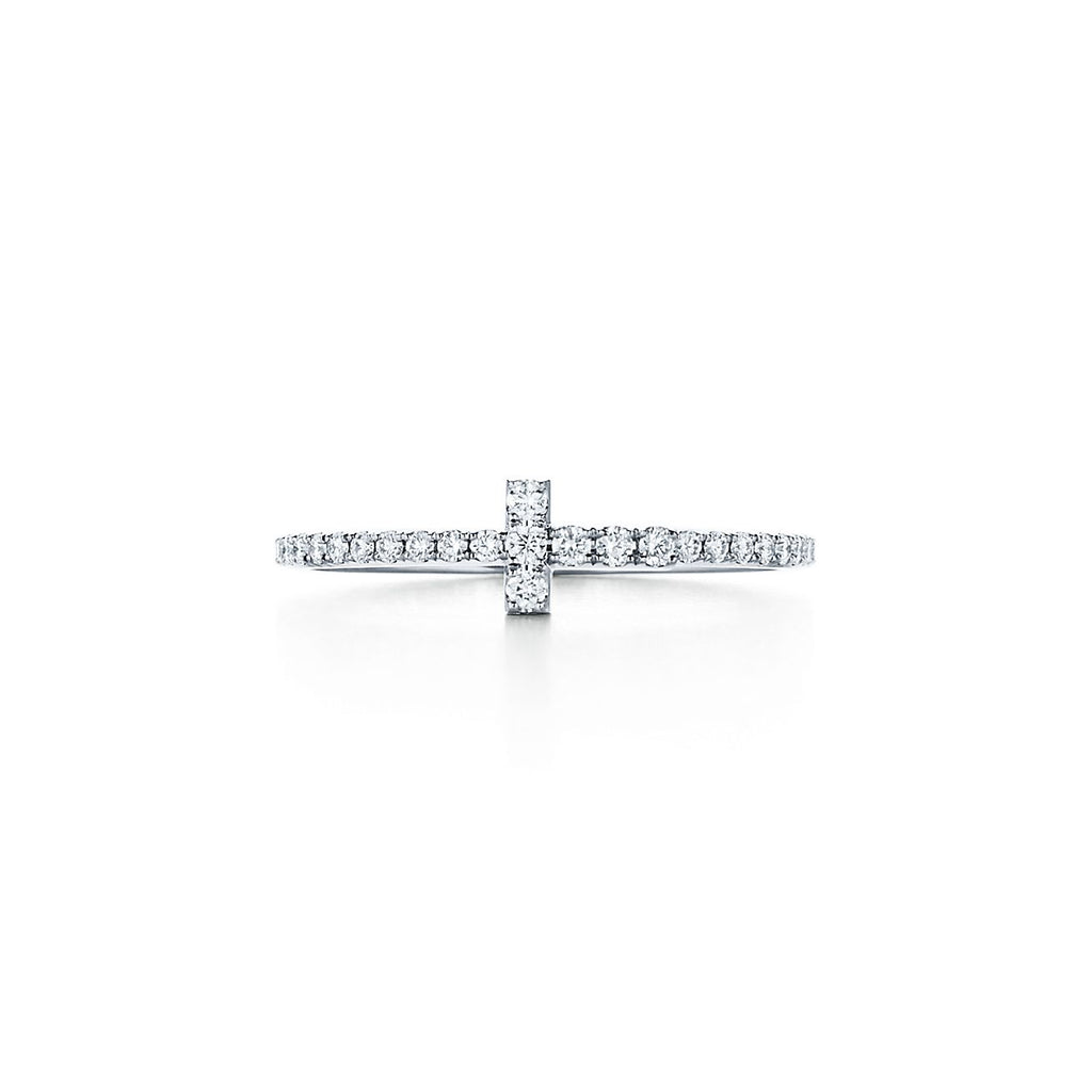 18K Tiffany Diamond Wire  Ring