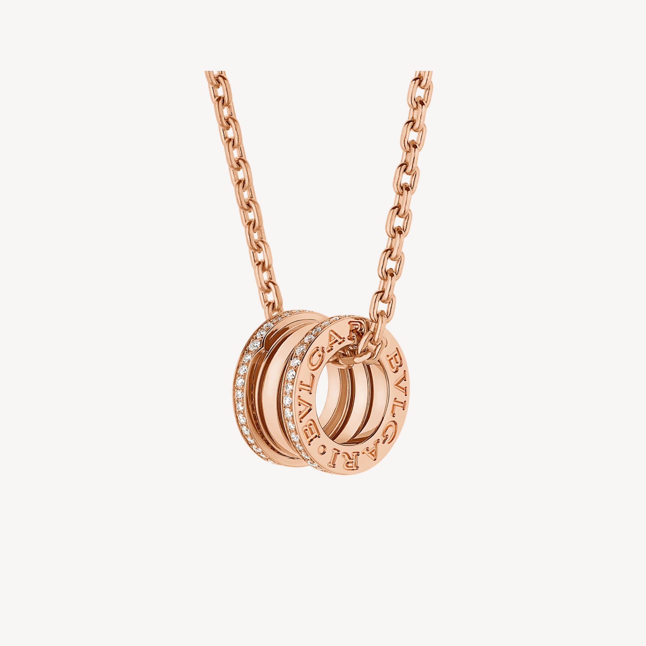 18K B.ZERO1 Pave Diamonds Necklace