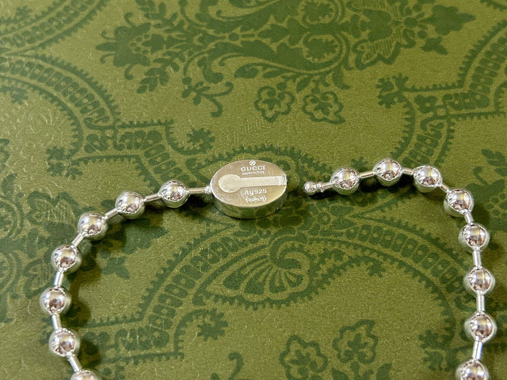 Double Gucci Interlocking Gucci Green Necklace