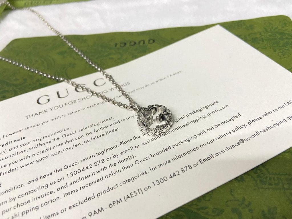 Double Gucci Interlocking Gucci Pendant Necklace