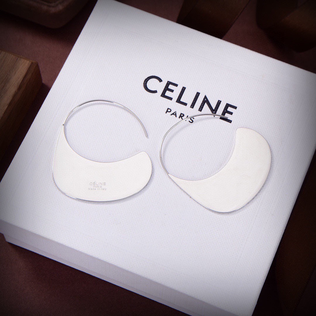 18K Celine Bag Pendant Earrings