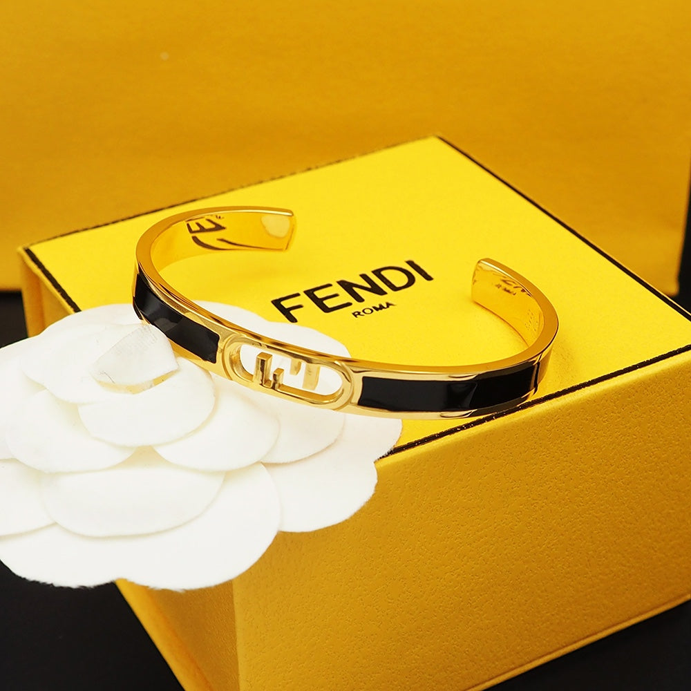 18K Fendi Open Cuff Bracelet