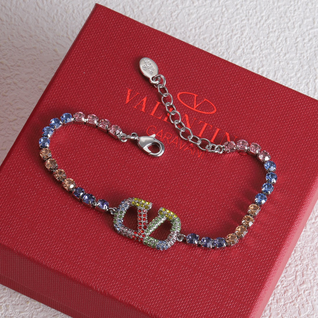 18K Valentino Multi-Color Crystals Bracelet
